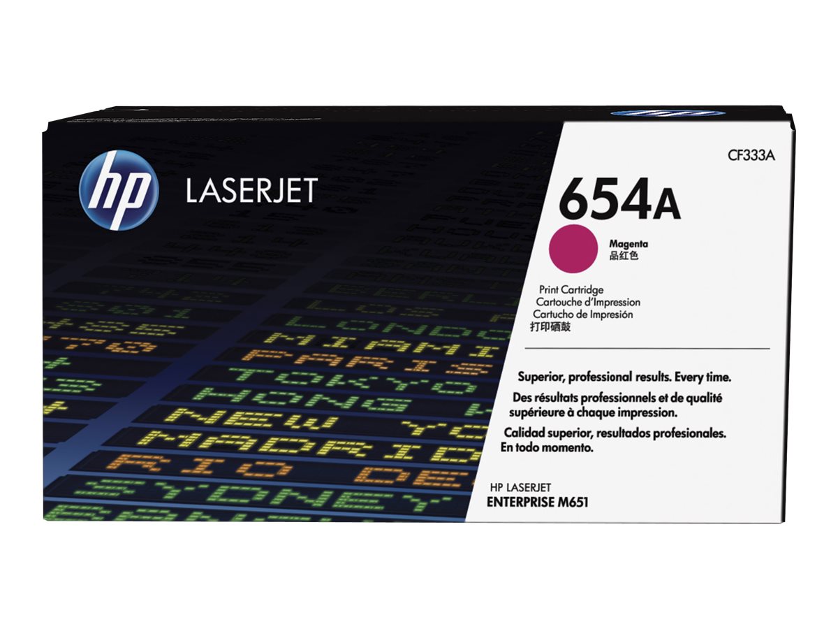 HP 654A - Magenta - Original - LaserJet - Tonerpatrone (CF333A) - fr Color LaserJet Enterprise M651dn, M651n, M651xh; Color Las