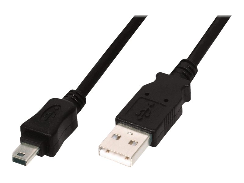 ASSMANN Basic - USB-Kabel - mini-USB Typ B (M) zu USB (M) - USB 2.0 - 1.8 m - geformt