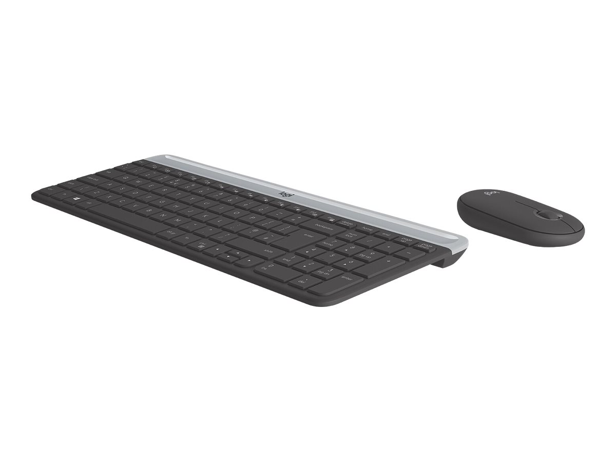 Logitech Slim Wireless Combo MK470 - Tastatur-und-Maus-Set - kabellos - 2.4 GHz - QWERTZ - Schweiz