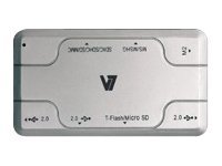 V7 CU200 Combo Card Reader - Kartenleser (MS, MS PRO, MMC, SD, MS Duo, miniSD, RS-MMC, microSD, MS Micro) - USB 2.0