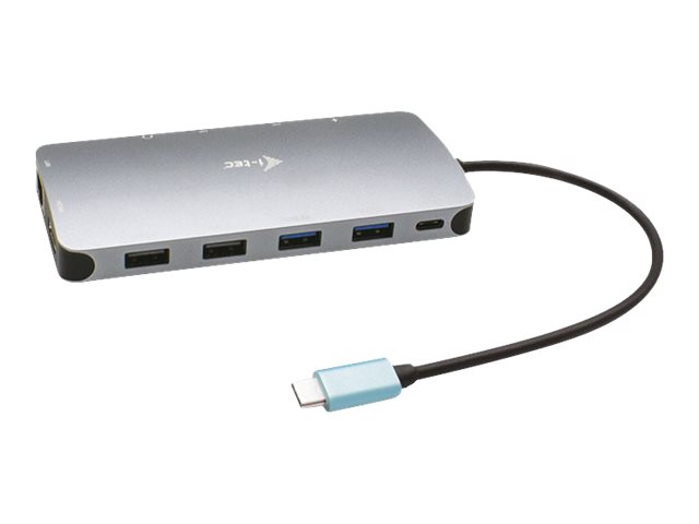 i-Tec USB-C Metal Nano 3x Display Docking Station + Power Delivery 100 W - Dockingstation - USB-C / Thunderbolt 3 - HDMI, 2 x DP