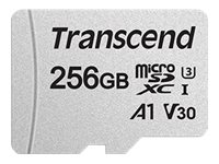 Transcend 300S - Flash-Speicherkarte (Adapter inbegriffen) - 256 GB - A1 / Video Class V30 / UHS-I U3 / Class10 - microSDXC