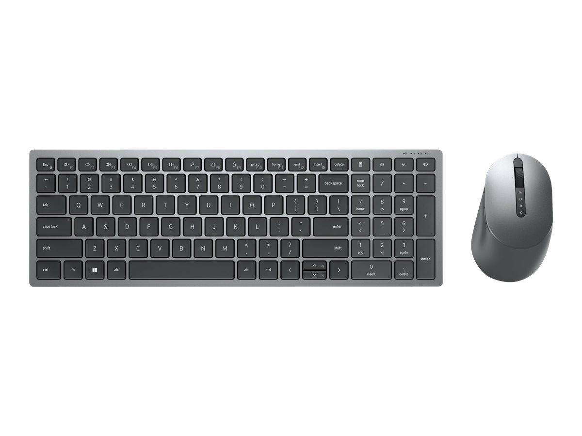 Dell Wireless Keyboard and Mouse KM7120W - Tastatur-und-Maus-Set - Bluetooth, 2.4 GHz - Deutsch - für Dell 3640, 7550; Latitude 