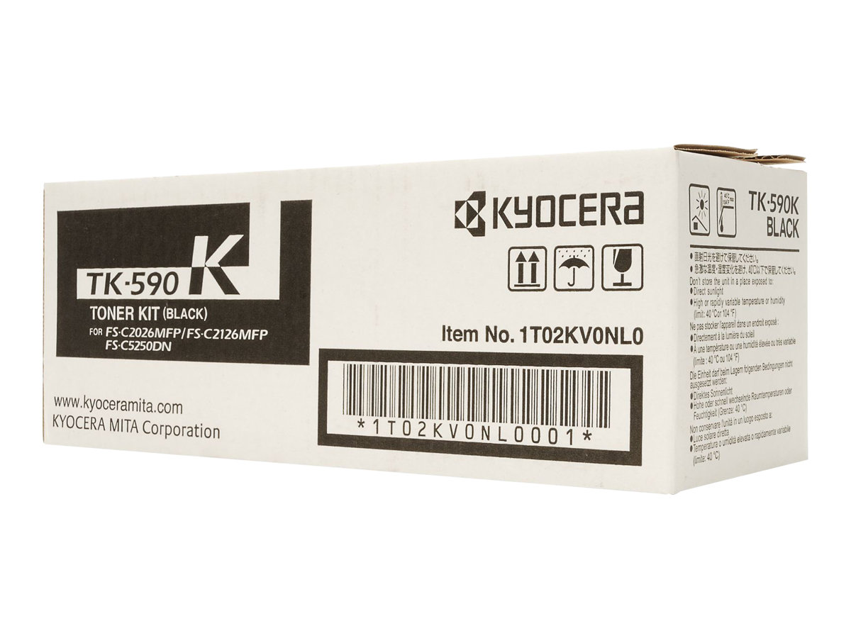 Kyocera TK 590K - Schwarz - Original - Tonersatz - fr Kyocera FS-C2026, FS-C2126; ECOSYS M6023, M6026, M6526, P6026; FS-C5250