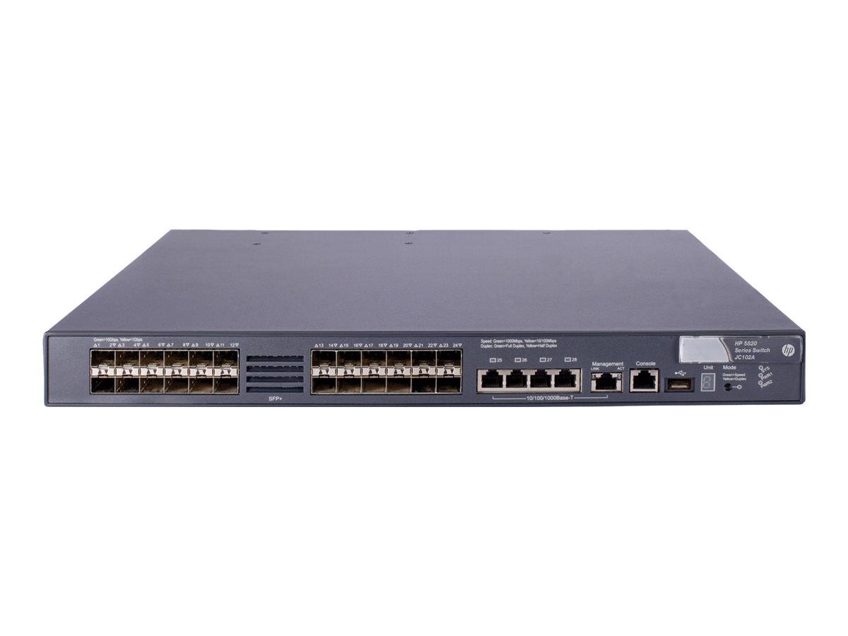 HPE 5820X-24XG-SFP+ Switch - Switch - L3 - managed - 24 x 10 Gigabit SFP+ + 4 x 10/100/1000 - an Rack montierbar