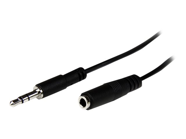 StarTech.com 1m Slim 3,5mm Klinken Stereo Verlängerungskabel - Stecker/Buchse - Audioverlängerungskabel - Stereo Mini-Klinkenste