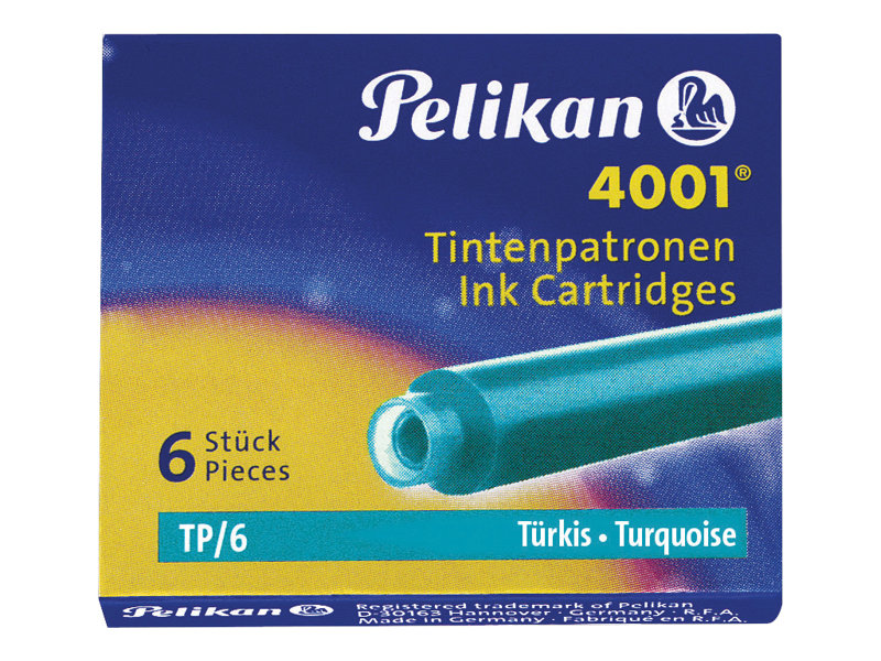 Pelikan 4001 TP/6 - Tintenpatrone - Trkis (Packung mit 6) - fr Pelikano P481; R480; Junior P67