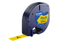 DYMO LetraTAG - Kunststoff - Schwarz auf Gelb - Rolle (1,2 cm x 4 m) 1 Kassette(n) Band - fr LetraTag LT-100H, LT-100T