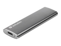 Verbatim Vx500 - SSD - 120 GB - extern (tragbar) - USB 3.1 Gen 2 (USB-C Steckverbinder) - Space-grau