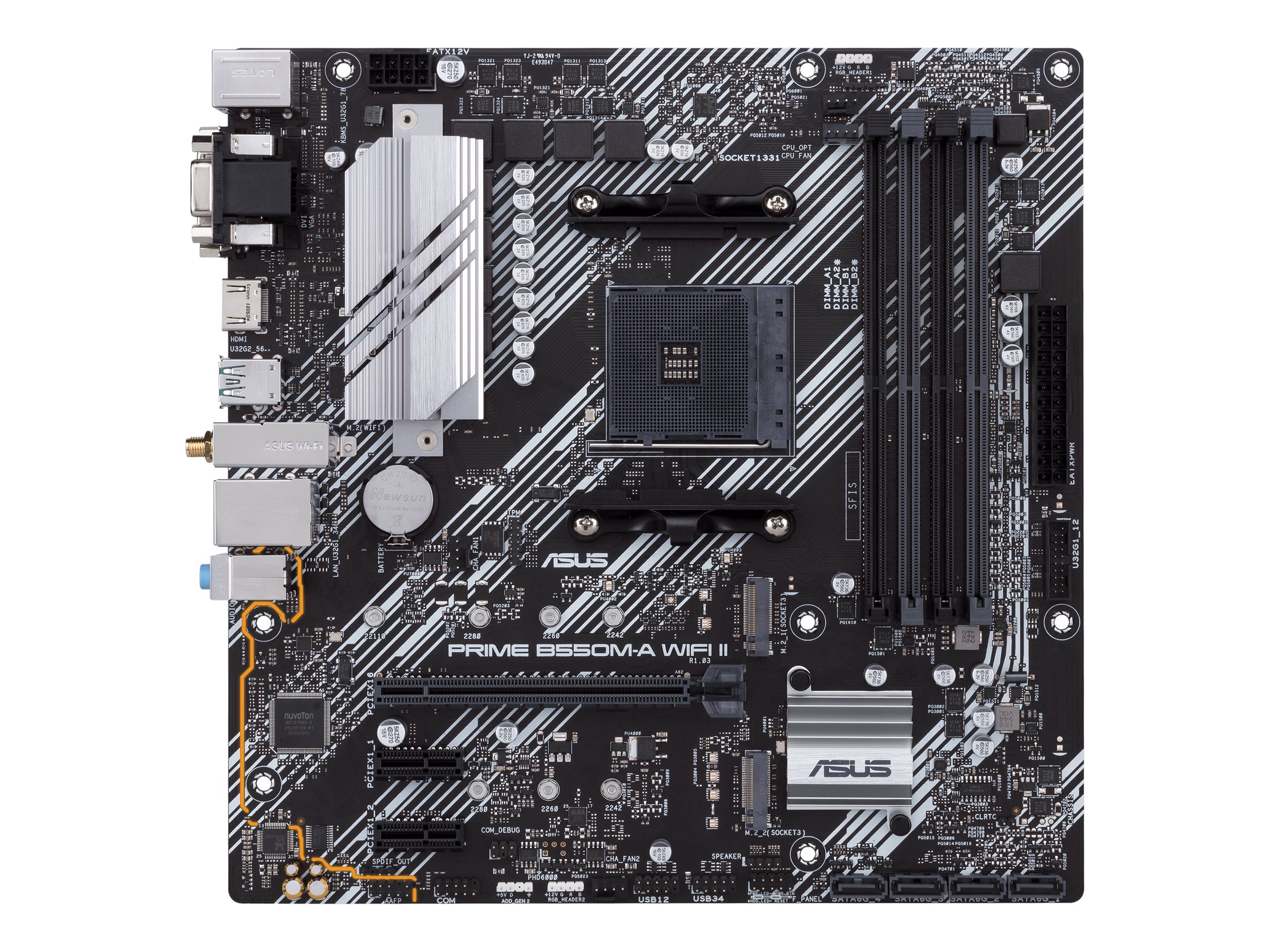 ASUS PRIME B550M-A WIFI II - Motherboard - micro ATX - Socket AM4 - AMD B550 Chipsatz - USB 3.2 Gen 1, USB 3.2 Gen 2