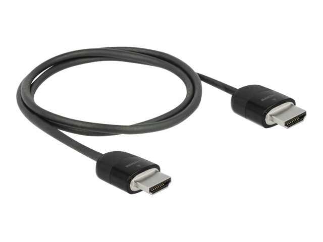 Delock Premium - Premium Highspeed - HDMI-Kabel mit Ethernet - HDMI mnnlich zu HDMI mnnlich - 1 m - dreifach abgeschirmtes Twi