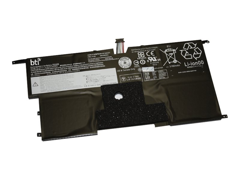 BTI - Laptop-Batterie - Lithium-Polymer - 3355 mAh - fr Lenovo ThinkPad X1 Carbon (3rd Gen) 20BS, 20BT
