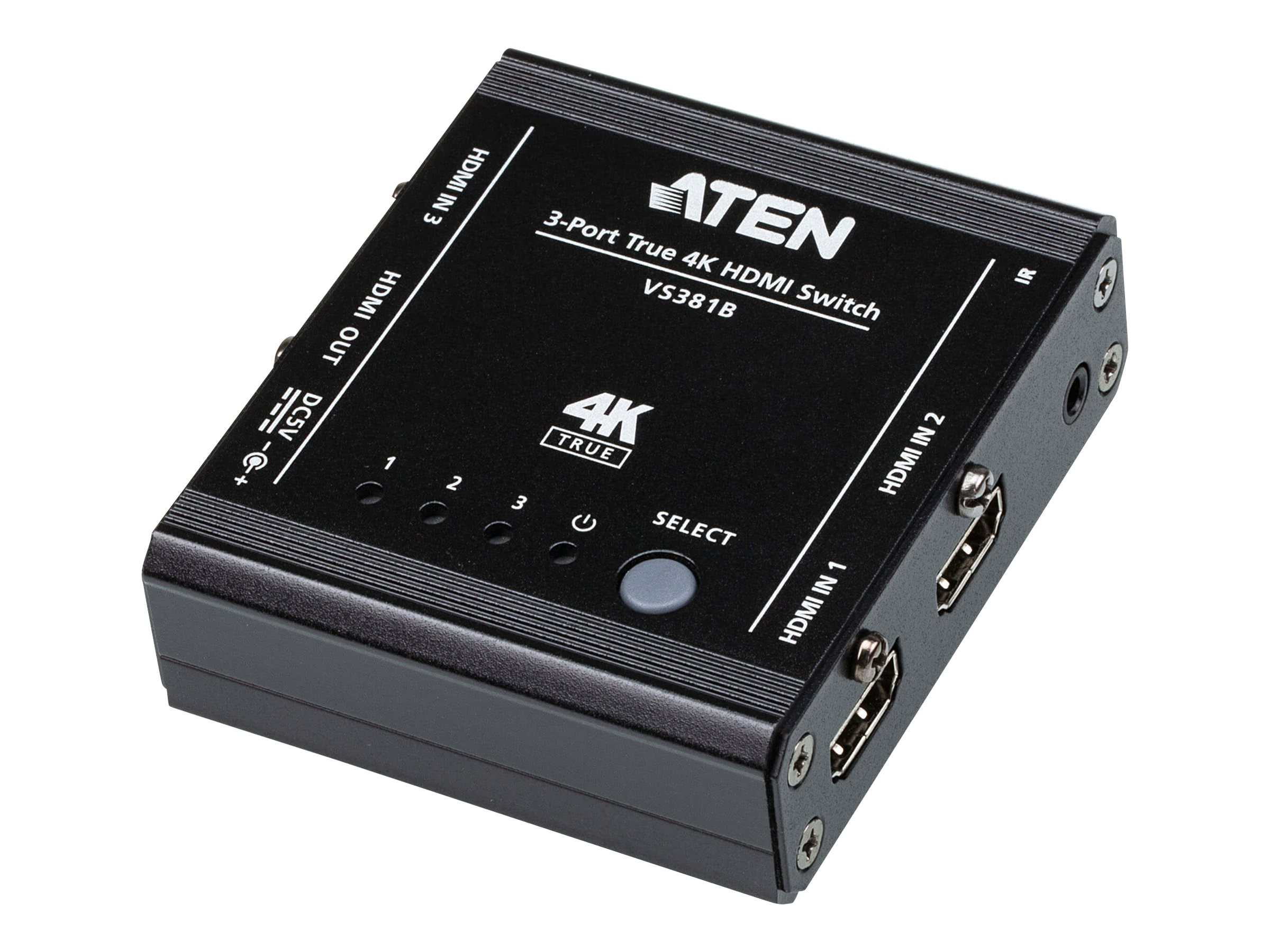 ATEN VS381B - Video/Audio-Schalter - 3 x HDMI - Desktop - fr ATEN VP2730; VanCryst VS184B