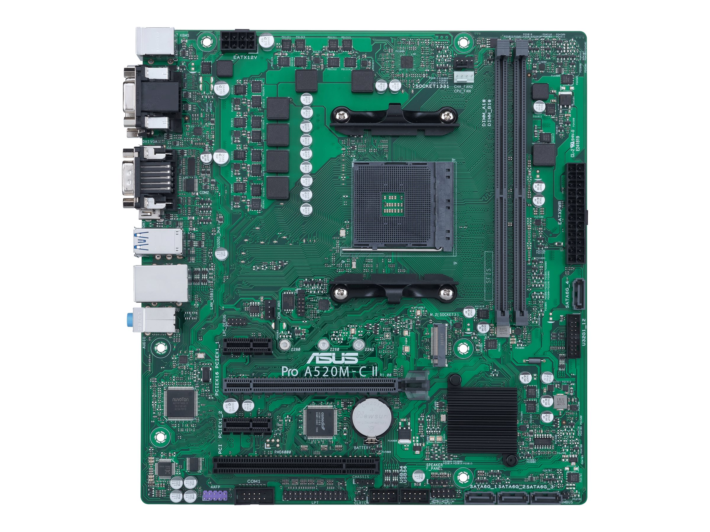 ASUS Pro A520M-C II/CSM - Motherboard - micro ATX - Socket AM4 - AMD A520 Chipsatz - USB 3.2 Gen 1