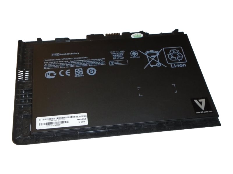 V7 - Laptop-Batterie (gleichwertig mit: HP 687945-001, HP BT04XL) - 4 Zellen - 3400 mAh - fr HP EliteBook Folio 9470m