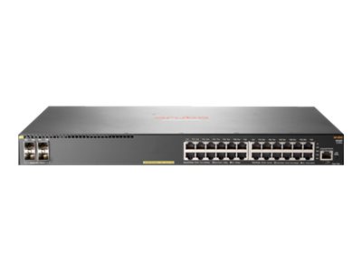 HPE Aruba 2930F 24G PoE+ 4SFP+ - Switch - L3 - managed - 24 x 10/100/1000 (PoE+) + 4 x 1 Gigabit/10 Gigabit SFP+ (Uplink) - an R