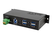 Exsys EX-1185HMVS-2 - Hub - 4 x USB 3.2 Gen 1 - an DIN-Schiene montierbar - Gleichstrom