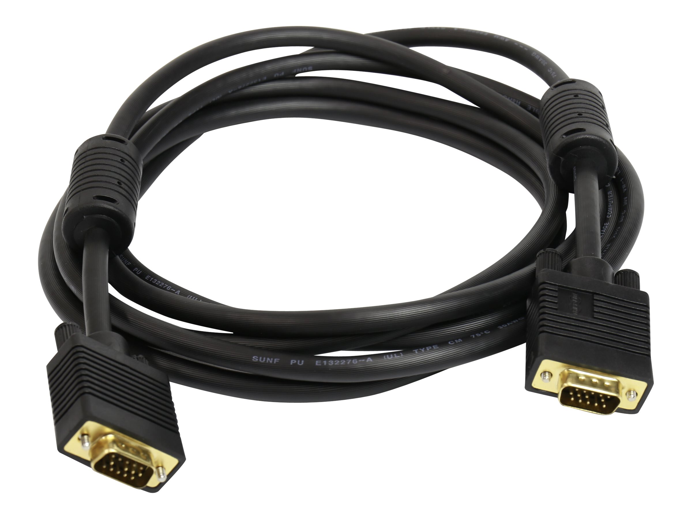 Ergotron - VGA-Kabel - HD-15 (VGA) (M) zu HD-15 (VGA) (M) - 3 m - geformt - Schwarz