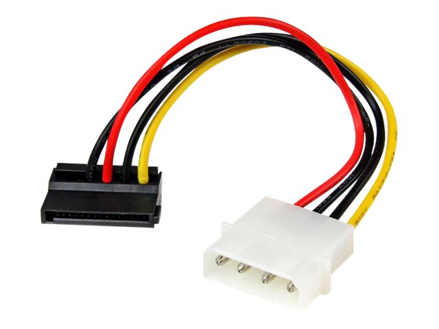 StarTech.com 15cm 4-Pin Molex auf SATA Kabel links gewinkelt - Stecker/Buchse - Netzteil - SATA-Stromstecker (M) zu interne Stro