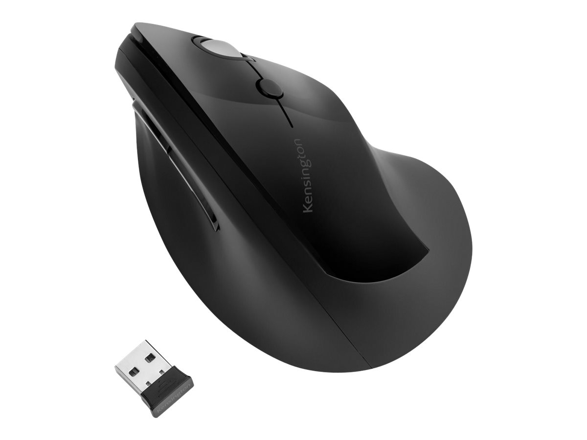 Kensington Pro Fit Ergo Vertical Wireless Mouse - Vertikale Maus - ergonomisch - Fr Rechtshnder - 6 Tasten - kabellos