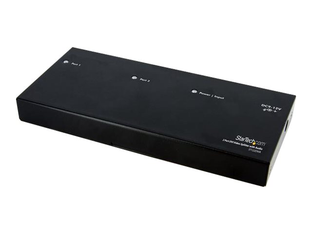 StarTech.com 2 Port DVI Video Splitter mit Audio - max. 1920x1200 - Video-/Audio-Splitter - 2 x DVI + 2 x Audio - Desktop - fr 