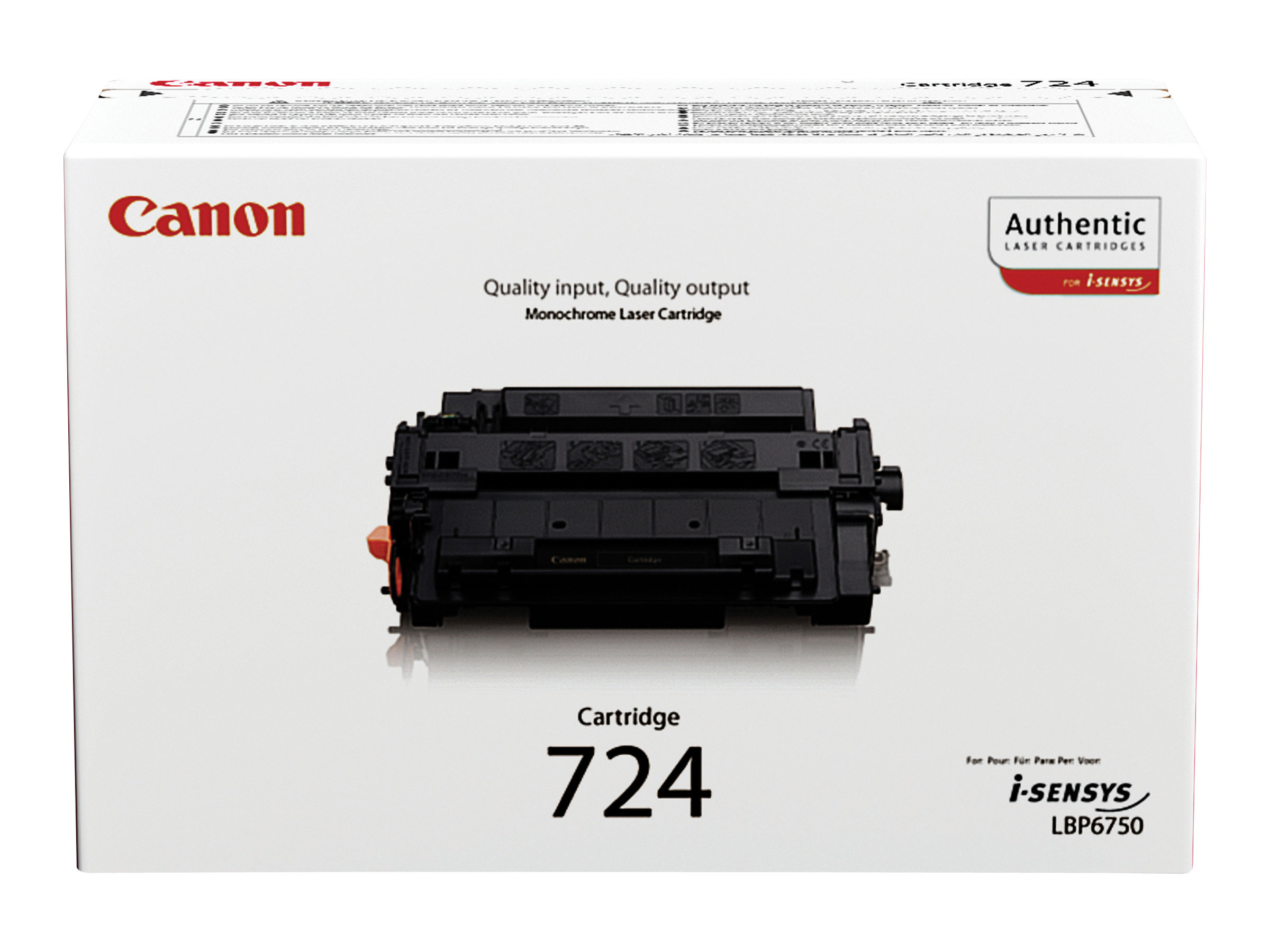 Canon CRG-724 - Schwarz - Original - Tonerpatrone - fr i-SENSYS LBP6750dn, LBP6780x, MF512x, MF515x