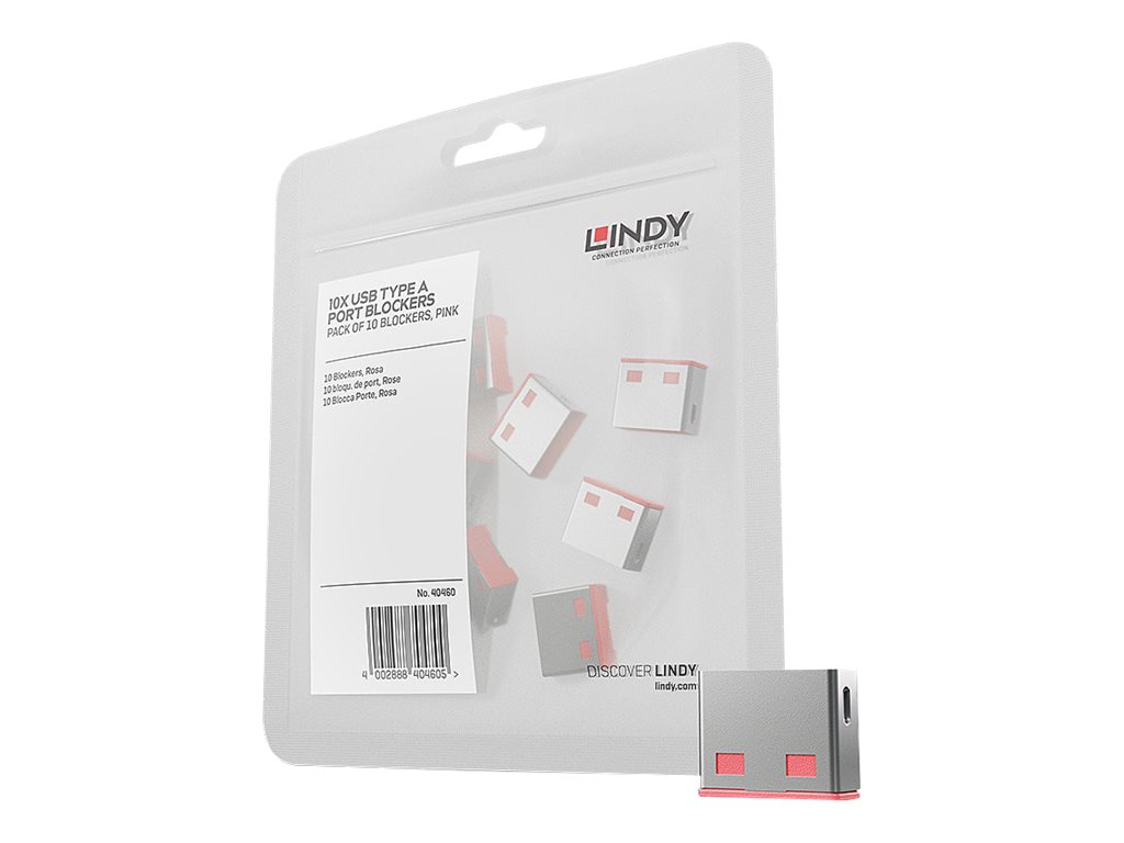 Lindy USB Port Blocker - USB-Portblocker - Rot (Packung mit 10)