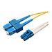 Eaton Tripp Lite Series Duplex Singlemode 9/125 Fiber Patch Cable (LC/SC), 25M (82 ft.) - Patch-Kabel - LC Single-Modus (M) zu S