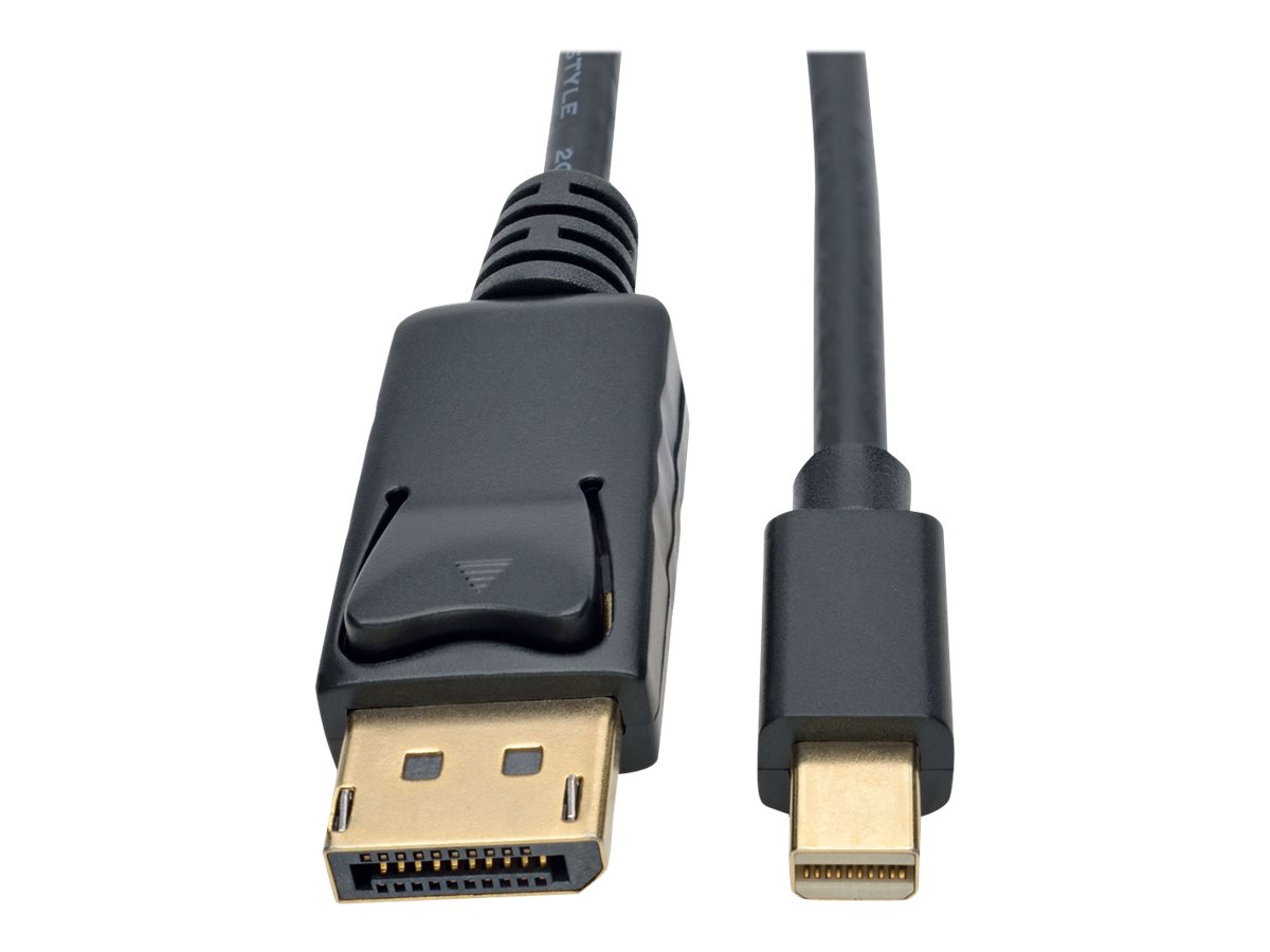 Eaton Tripp Lite Series Mini DisplayPort to DisplayPort Adapter Cable, 4K 60 Hz (M/M), DP Latching Connector, Black, 6 ft. (1.8 
