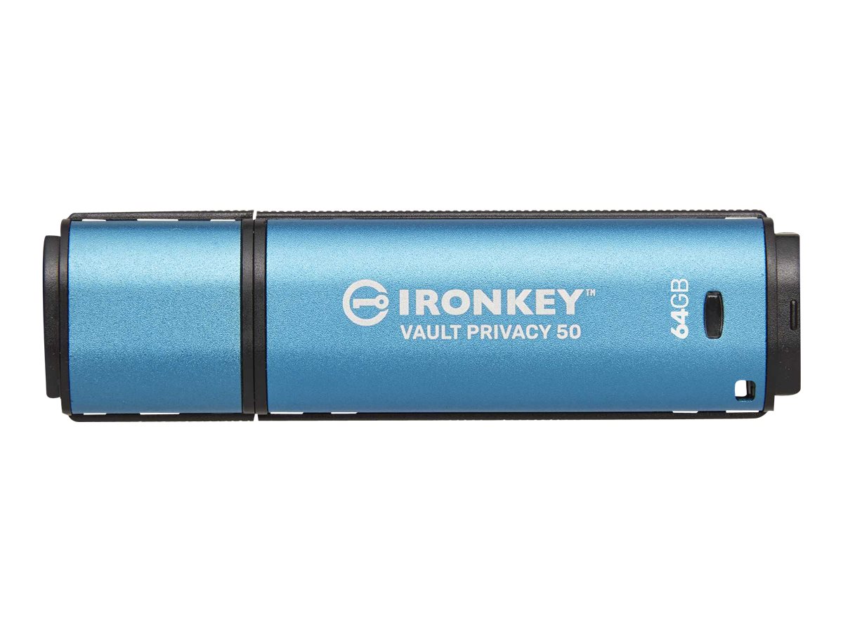 Kingston IronKey Vault Privacy 50 Series - USB-Flash-Laufwerk - verschlsselt - 64 GB - USB 3.2 Gen 1 - TAA-konform