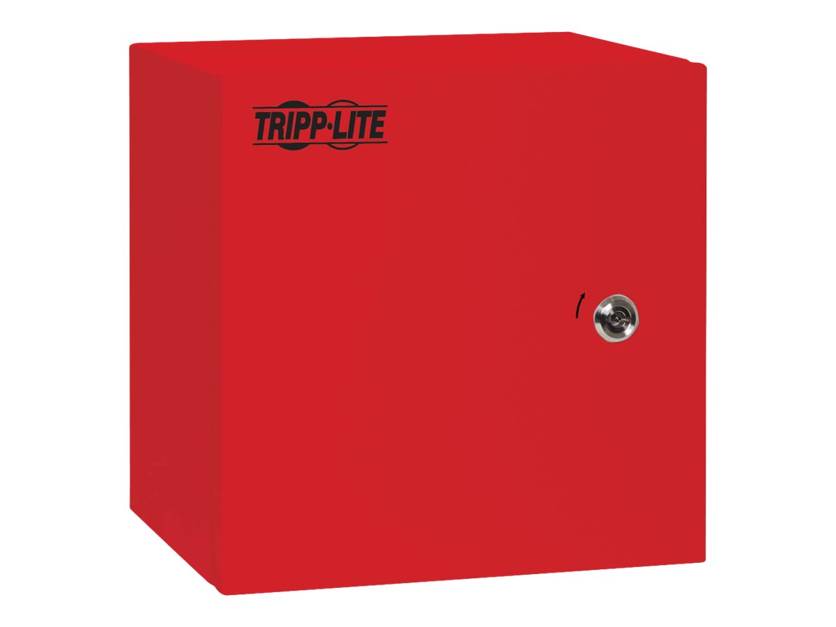 Tripp Lite SmartRack Outdoor Industrial Enclosure with Lock - NEMA 4, Surface Mount, Metal Construction, 12 x 12 x 10 in., Red -