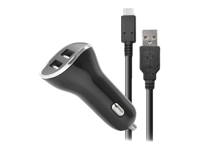 Steelplay - Auto-Netzteil - 2.6 A - 2 Ausgabeanschlussstellen (USB) - auf Kabel: USB-C - für Nintendo Switch