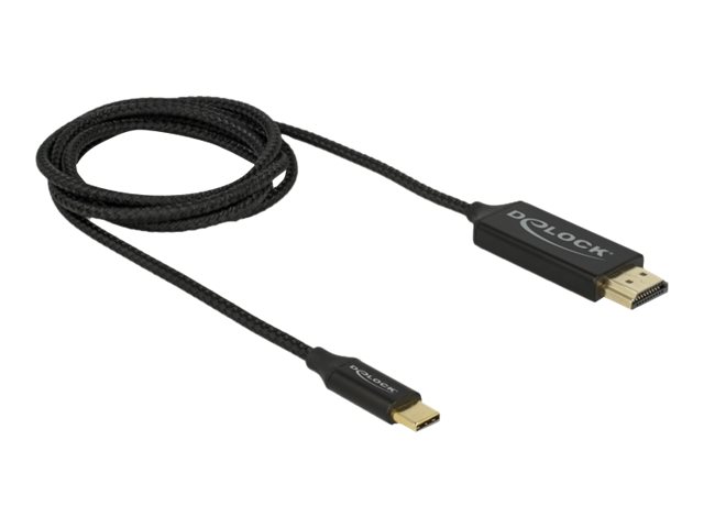 Delock - Adapterkabel - USB-C mnnlich zu HDMI mnnlich - 1 m - Schwarz - 4K Untersttzung