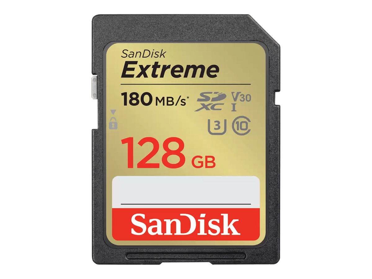 SanDisk Extreme PLUS - Flash-Speicherkarte - 128 GB - UHS-I U3 / Class10 - SDXC UHS-I