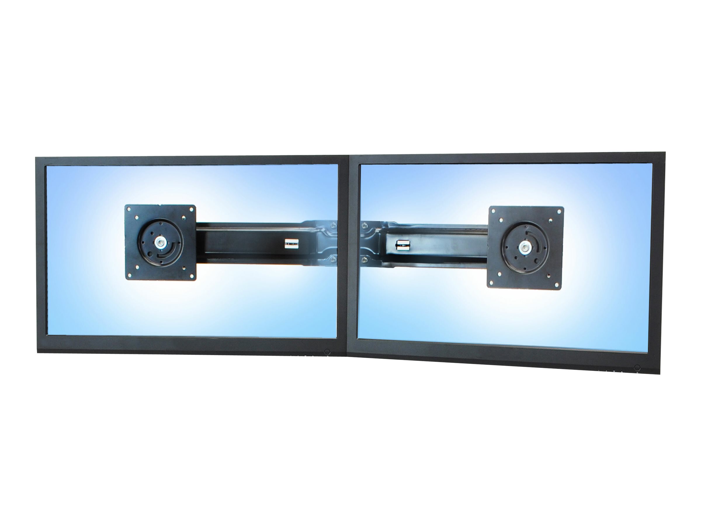 Ergotron - Befestigungskit (Griff, Halterung fr zwei Monitore) - fr 2 LCD-Displays - Schwarz - Bildschirmgrsse: 43.2-61 cm (1