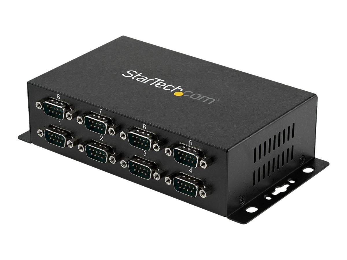 StarTech.com 8 Port USB auf Seriell RS-232 Adapter Hub - DIN-Schienen und Wandmontage fhig - USB zu RS232 DB9 Konverter - Serie