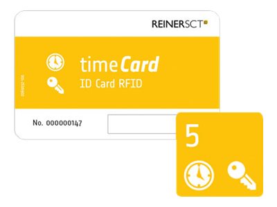 timeCard ID Card RFID - RF Proximity Card (Packung mit 5)