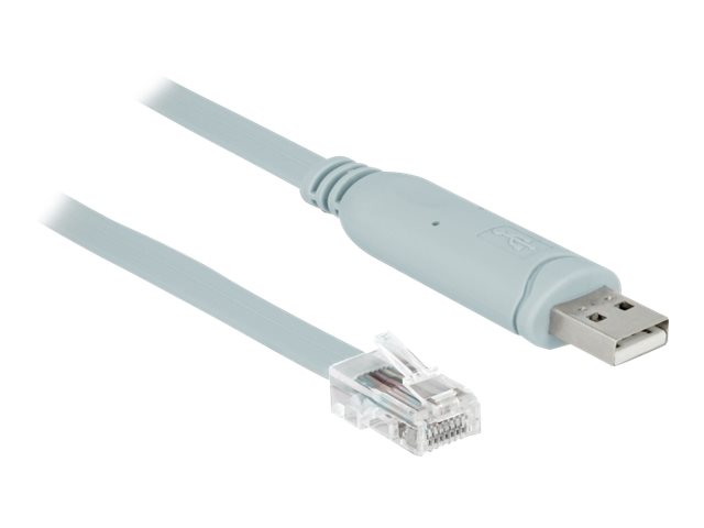 Delock - Kabel seriell - USB (M) zu RJ-45 (M) - 1 m - EIA-232 - Grau