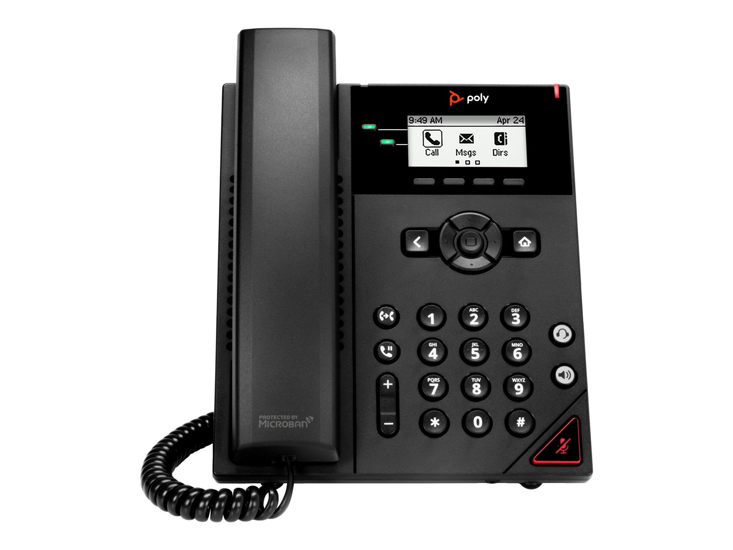 Poly VVX 150 - VoIP-Telefon - dreiweg Anruffunktion - SDP - 2 Leitungen