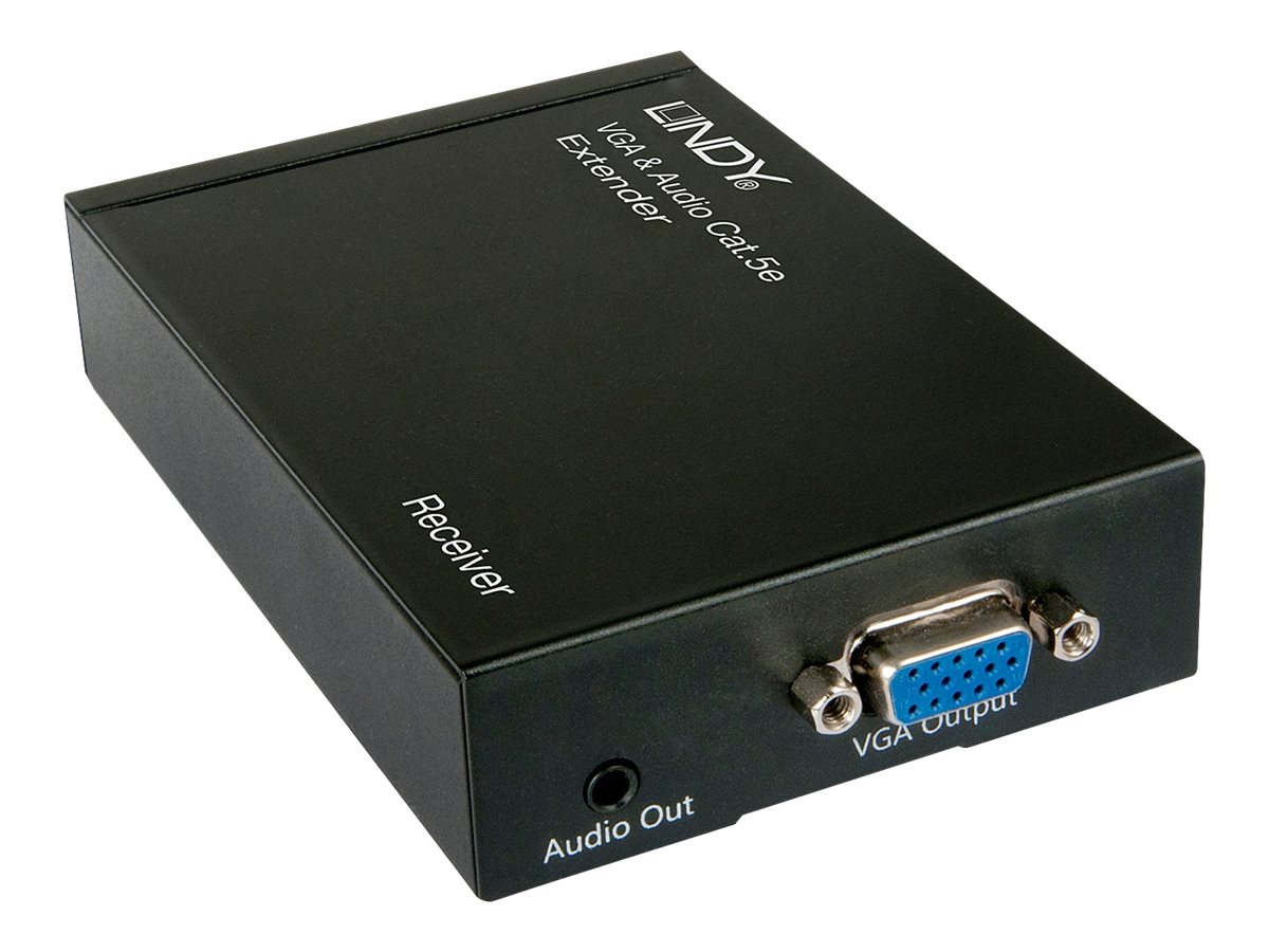 LINDY Extender CAT5e/6 VGA/Audio Extender - Receiver - Erweiterung für Video/Audio - receiver - VGA - bis zu 300 m