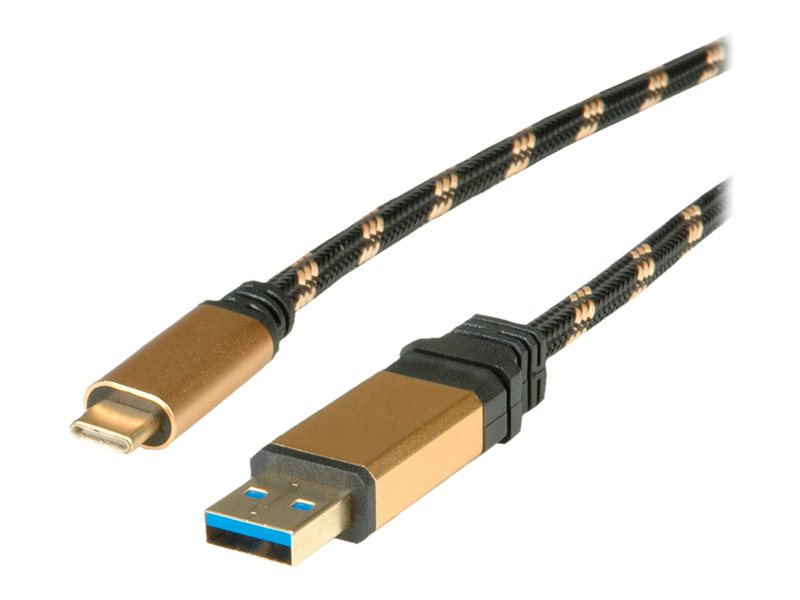 Roline Gold - USB-Kabel - USB Typ A (M) zu 24 pin USB-C (M) - USB 3.1 - 5 V - 900 mA