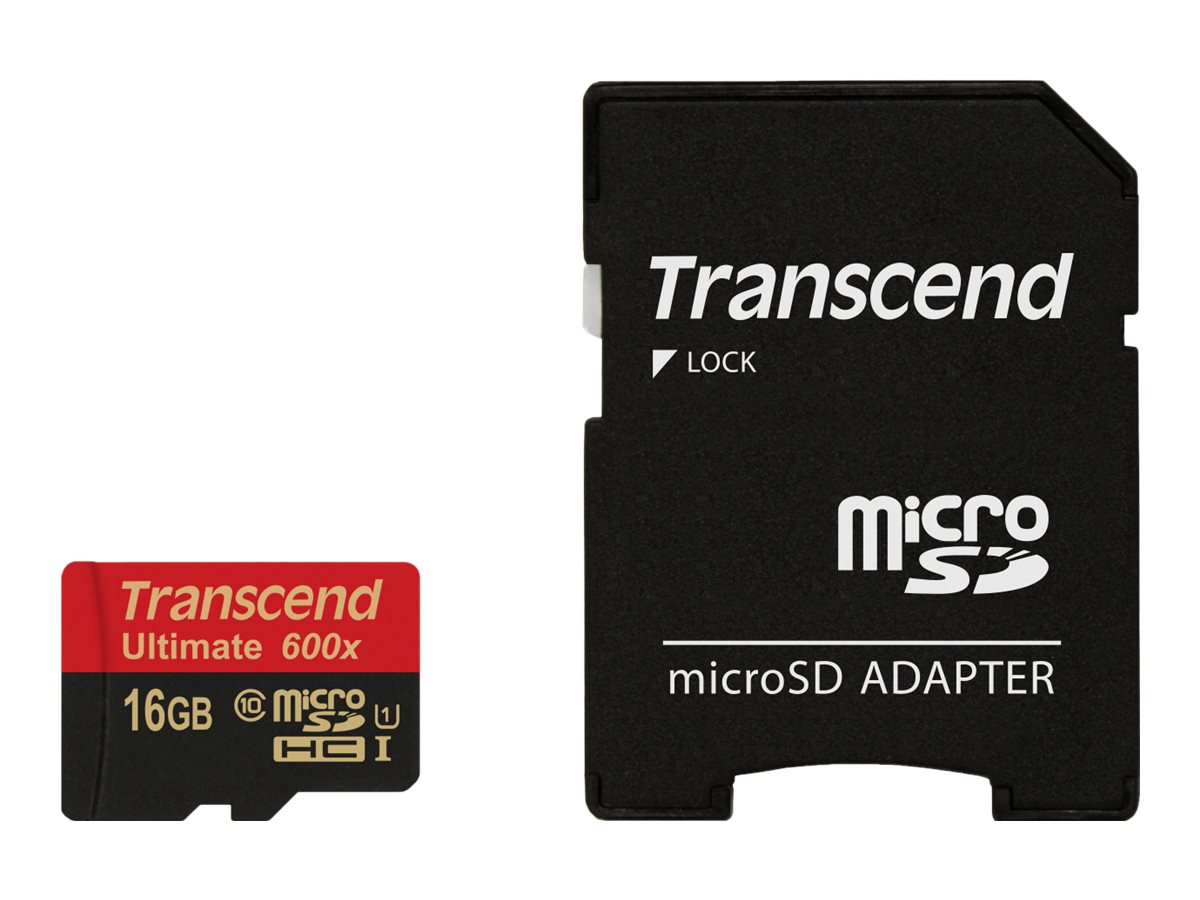 Transcend Ultimate - Flash-Speicherkarte - 16 GB - UHS Class 1 / Class10 - 600x - microSDHC UHS-I