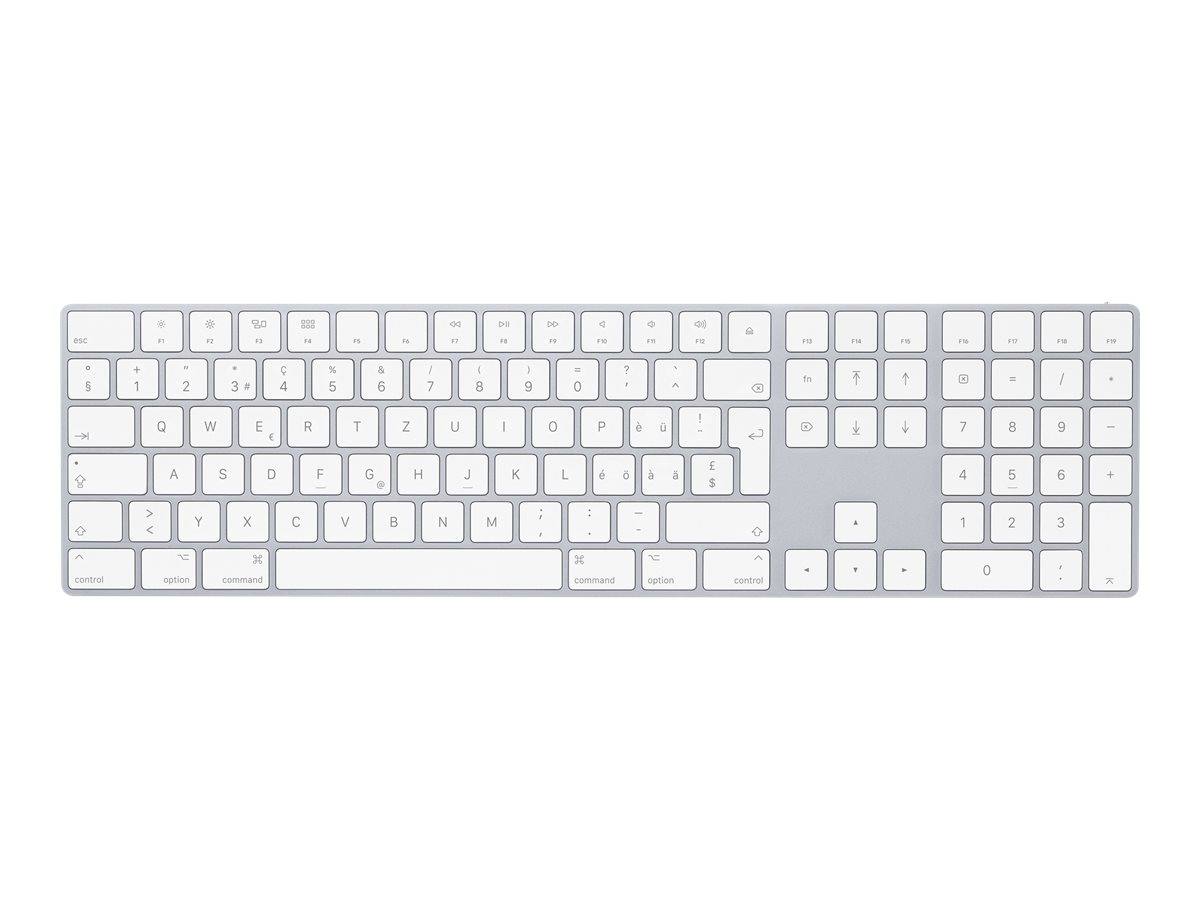 Apple Magic Keyboard mit Ziffernblock - Tastatur - Bluetooth - QWERTZ - Schweiz - Silber