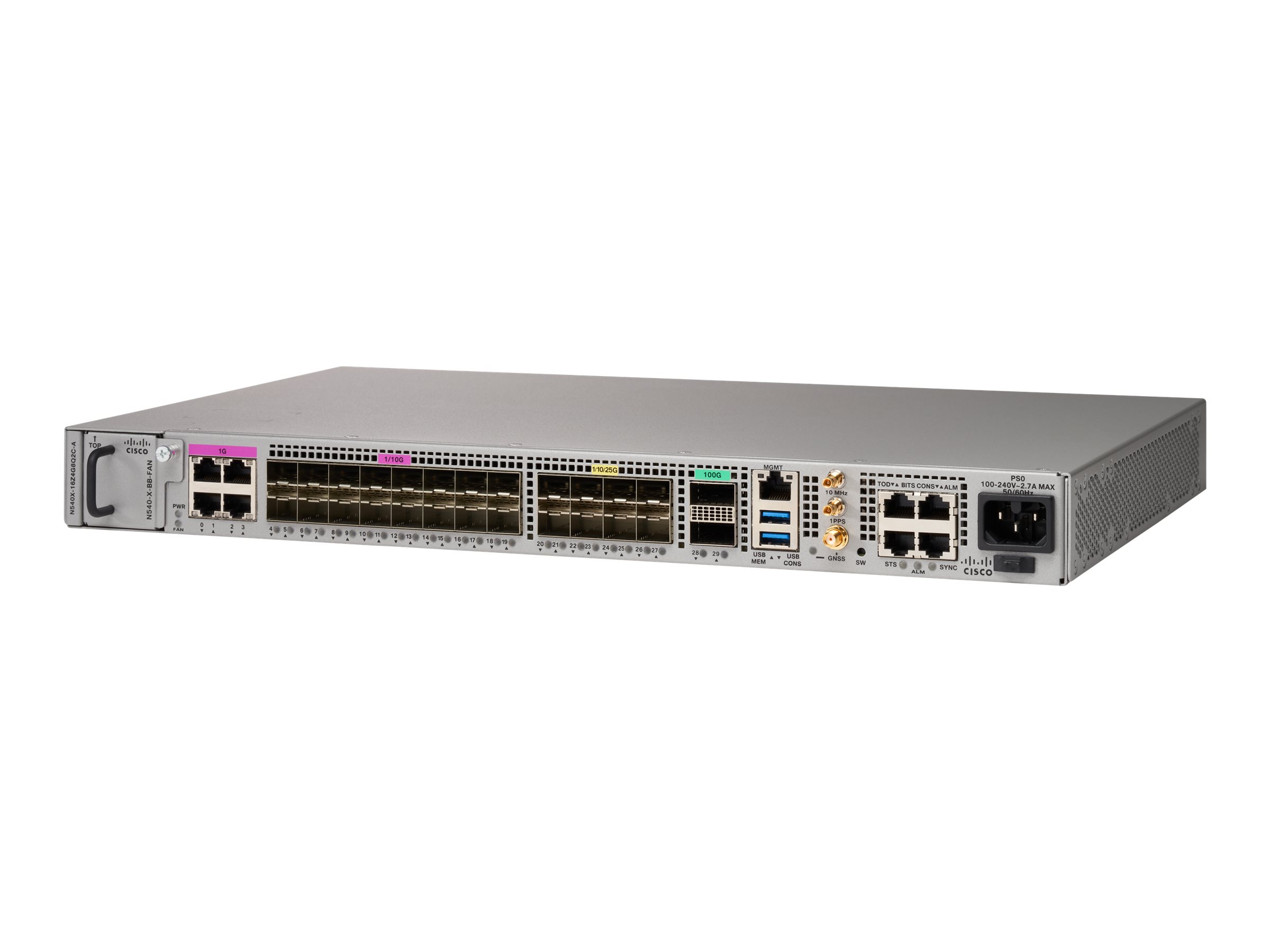 Cisco Network Convergence System 540 - Router - 40 Gigabit LAN, 100 Gigabit Ethernet, 25 Gigabit Ethernet - Seite-zu-Seite-Lufts