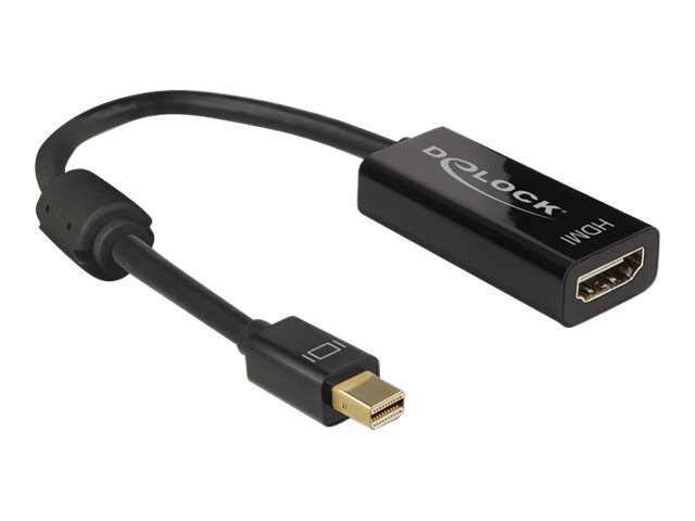 Delock 4K Passive - Videoadapter - Mini DisplayPort mnnlich zu HDMI weiblich - 20 cm - Schwarz - 4K Untersttzung