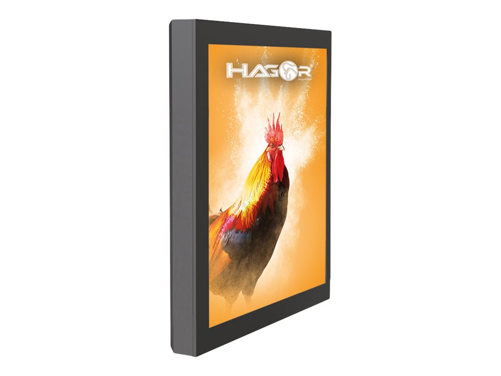 HAGOR ScreenOut Pro Portrait - Gehäuse - für LCD-Display - Stahl, laminiertes Sicherheitsglas - RAL 7016 - Bildschirmgrösse: 249