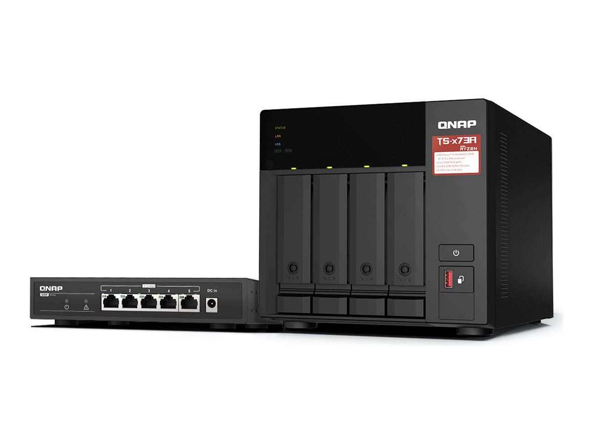 QNAP TS-473A - NAS-Server - 4 Schchte - SATA 6Gb/s - RAID RAID 0, 1, 5, 6, 10, JBOD - RAM 8 GB