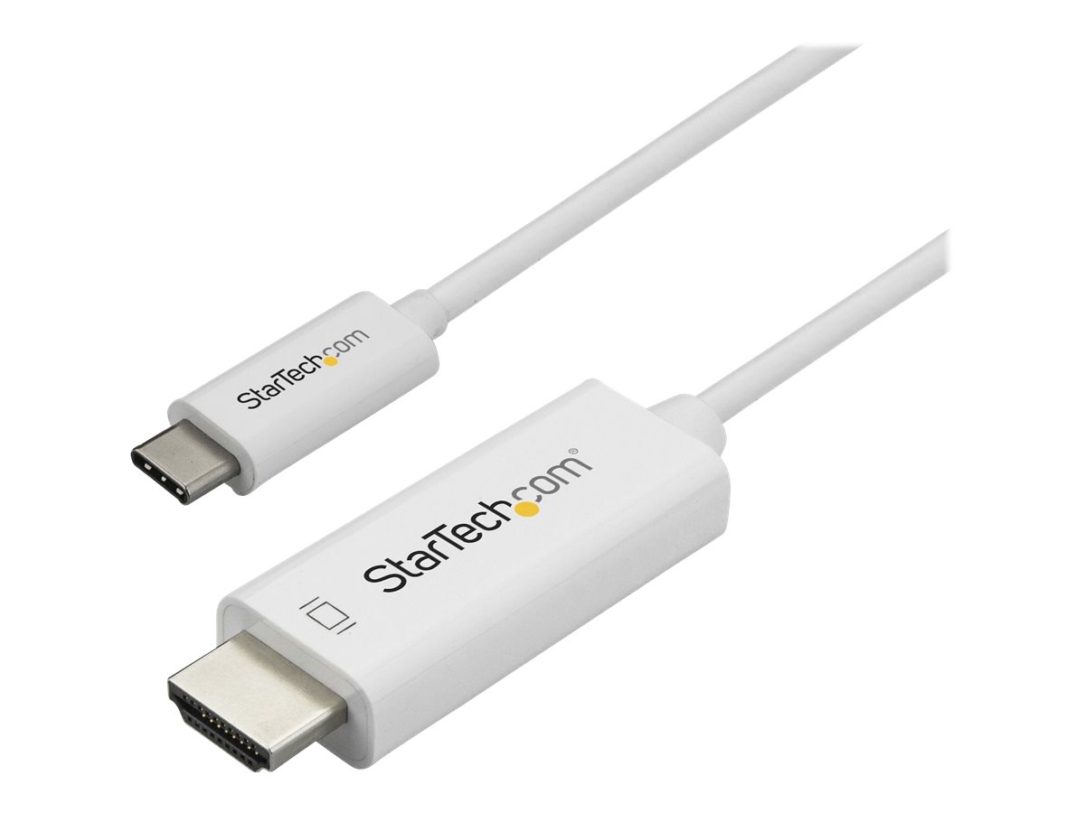 StarTech.com 2m USB-C auf HDMI Kabel - Monitorkabel - 4K bei 60Hz - USB Typ C zu HDMI Kabel - Weiss - Externer Videoadapter