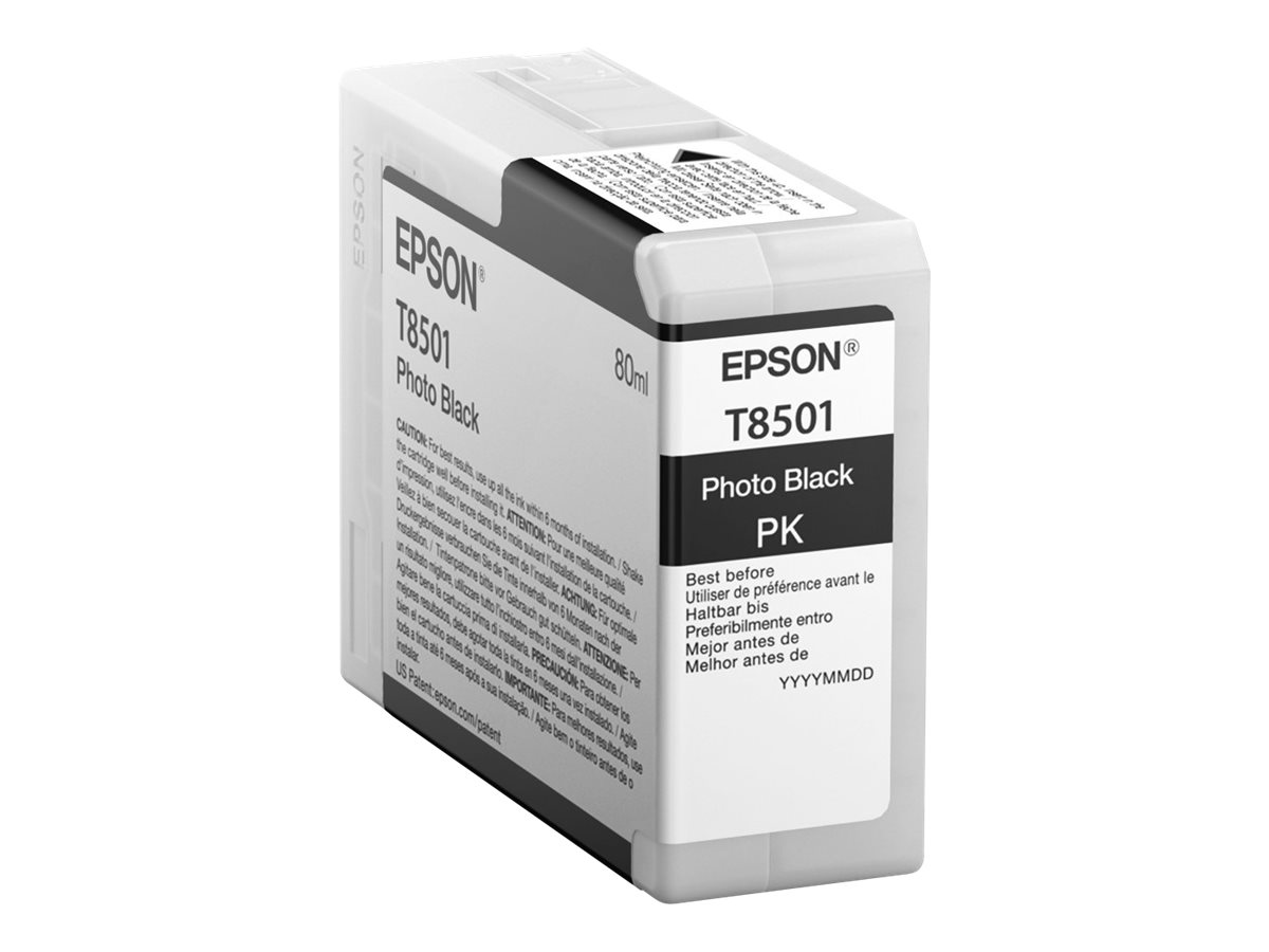 Epson T8501 - 80 ml - Photo schwarz - Original - Tintenpatrone - fr SureColor P800, P800 Designer Edition, SC-P800