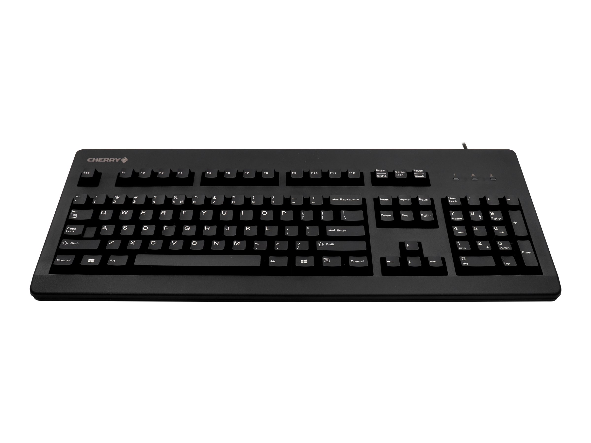 CHERRY G80-3000 - Tastatur - PS/2, USB - USA - Schwarz